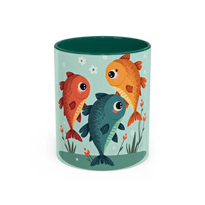 Colorful Fish Mugs - Vibrant Artwork Glossy Finish - Dipaliz - 11oz / Green