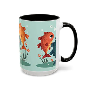 Colorful Fish Mugs - Vibrant Artwork Glossy Finish - Dipaliz