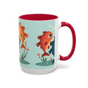 Colorful Fish Mugs - Vibrant Artwork Glossy Finish - Dipaliz