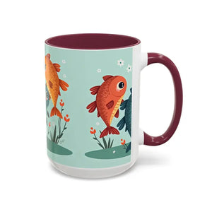 Colorful Fish Mugs - Vibrant Artwork Glossy Finish - Dipaliz