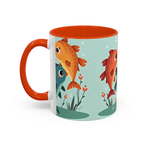 Colorful Fish Mugs - Vibrant Artwork Glossy Finish - Dipaliz