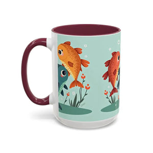 Colorful Fish Mugs - Vibrant Artwork Glossy Finish - Dipaliz