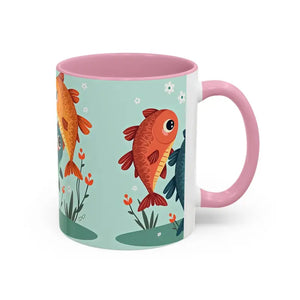 Colorful Fish Mugs - Vibrant Artwork Glossy Finish - Dipaliz