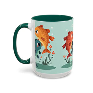Colorful Fish Mugs - Vibrant Artwork Glossy Finish - Dipaliz