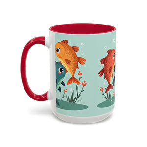 Colorful Fish Mugs - Vibrant Artwork Glossy Finish - Dipaliz
