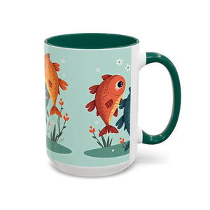 Colorful Fish Mugs - Vibrant Artwork Glossy Finish - Dipaliz