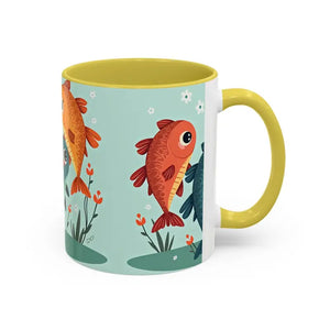 Colorful Fish Mugs - Vibrant Artwork Glossy Finish - Dipaliz