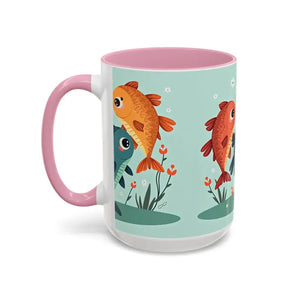 Colorful Fish Mugs - Vibrant Artwork Glossy Finish - Dipaliz