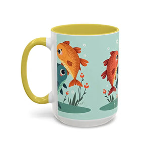 Colorful Fish Mugs - Vibrant Artwork Glossy Finish - Dipaliz