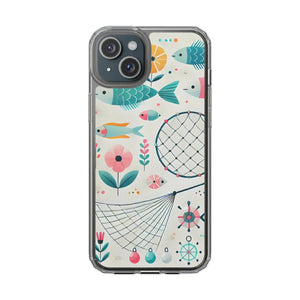 Wave Fishing Clear Phone Case - Durable Plastic - Dipaliz - Mobile Cases