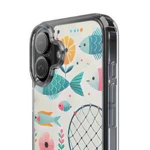 Wave Fishing Clear Phone Case - Durable Plastic - Dipaliz - Mobile Cases