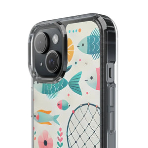 Wave Fishing Clear Phone Case - Durable Plastic - Dipaliz - Mobile Cases