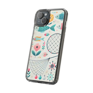 Wave Fishing Clear Phone Case - Durable Plastic - Dipaliz - Mobile Cases