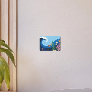 Vintage Fishes Swimming Metal Art Sign - Ocean Decor - Dipaliz - Novelty Signs