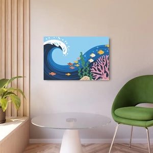 Vintage Fishes Swimming Metal Art Sign - Ocean Decor - Dipaliz - Novelty Signs