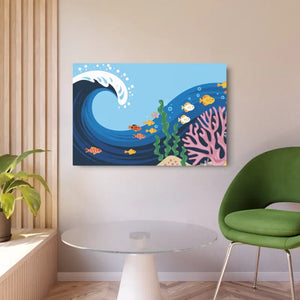 Vintage Fishes Swimming Metal Art Sign - Ocean Decor - Dipaliz - Novelty Signs