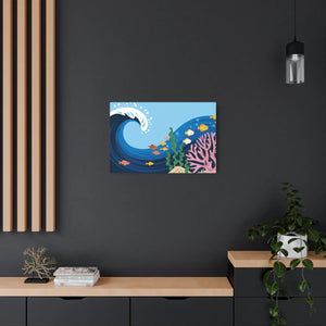 Vintage Fishes Swimming – Matte Metal Art - Dipaliz - Novelty Signs