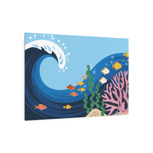 Vintage Fishes Swimming – Matte Metal Art - Dipaliz - Novelty Signs