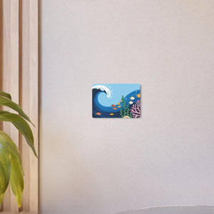 Vintage Fishes Swimming – Matte Metal Art - Dipaliz - Novelty Signs