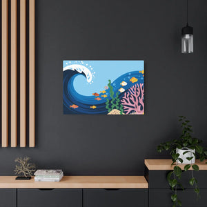 Vintage Fishes Swimming – Matte Metal Art - Dipaliz - Novelty Signs