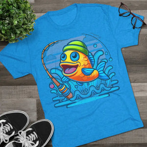Fishing Fun Unisex Tee Playful Fish Design - Dipaliz - T-shirts