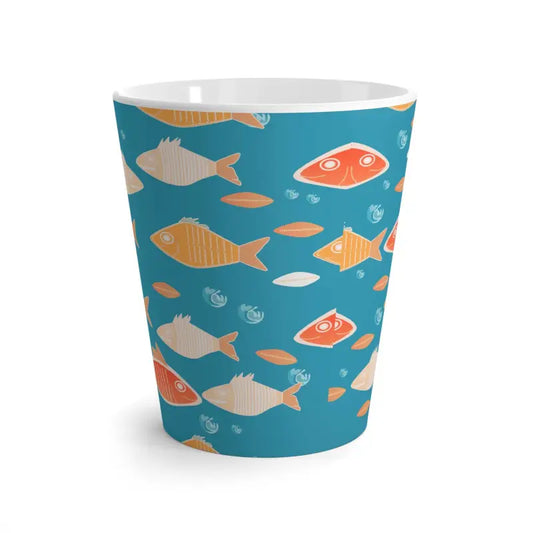 Enchanting Fish Latte Mug with Rounded Corners - 12oz