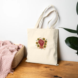 Fist Juneteenth Canvas Tote – Cotton Protest - Dipaliz - Tote Bags