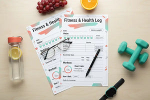 Digital Downloads - Health Log Printable - Fitness Wellness Tracker - Dipaliz