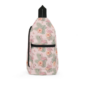 Flamingo Floral Sling Bag – Travel Crossbody - Dipaliz - Cross Body Bags