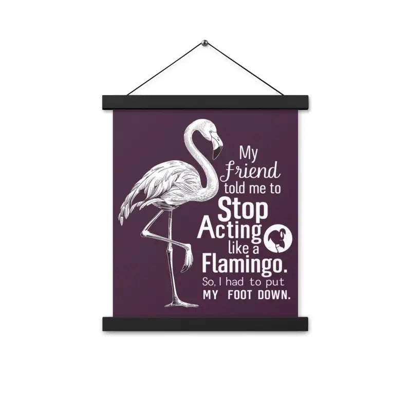 Unleash Creativity with our Funny Flamingo Hanger Poster - 11″×14″ Home Decor