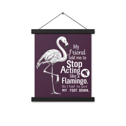 Unleash Creativity with our Funny Flamingo Hanger Poster - 11″×14″ Home Decor