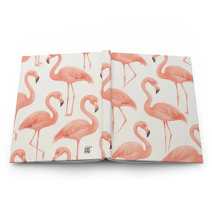 Flamingo Hardcover Journal - Tropical Pink Stylish Notebook - Dipaliz - Notebooks & Notepads