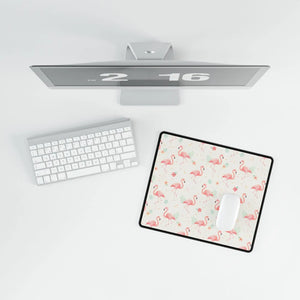 Flamingo Pattern Desk Mat, Tropical Pink Pad for Home Office & Gaming - Mouse Pads