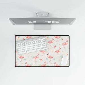 Flamingo Pattern Desk Mat, Tropical Pink Pad for Home Office & Gaming - Mouse Pads