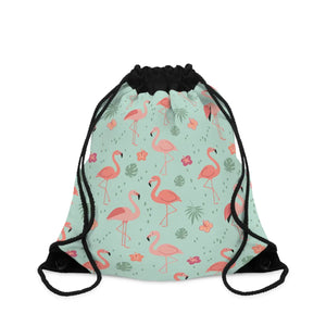 Flamingo Pattern Drawstring Bag – Summer Beach Tote - Dipaliz - Backpacks