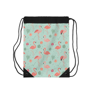 Flamingo Pattern Drawstring Bag – Summer Beach Tote - Dipaliz - Backpacks