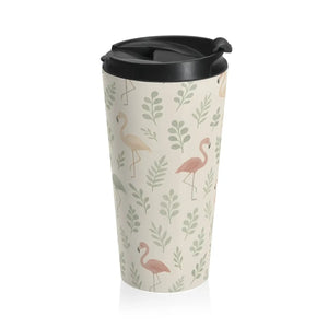 Premium Flamingo Steel Travel Mug - Pastel Design - Dipaliz - Tumblers