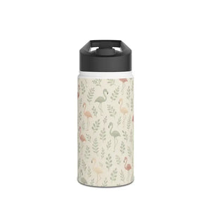 Premium Flamingo Stainless Steel Eco Friendly Water Bottle - Dipaliz - 12oz / White - Bottles