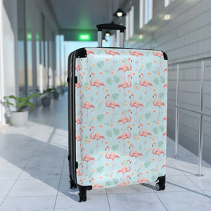 Flamingo Pattern Suitcase – Lightweight Carry-on - Dipaliz - Suitcases
