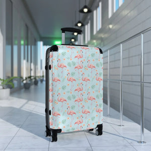 Flamingo Pattern Suitcase – Lightweight Carry-on - Dipaliz - Suitcases