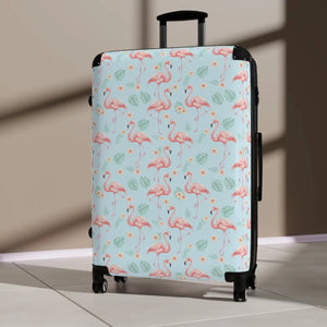 Flamingo Pattern Suitcase – Lightweight Carry-on - Dipaliz - Suitcases