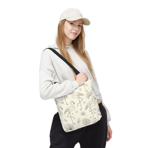 Flamingo Pattern Tote Bag – Floral Beach - Dipaliz - Bags