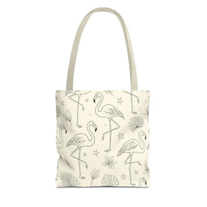 Flamingo Pattern Tote Bag – Floral Beach - Dipaliz - Bags