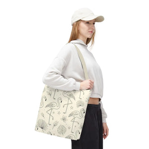 Flamingo Pattern Tote Bag – Floral Beach - Dipaliz - Bags