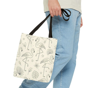 Flamingo Pattern Tote Bag – Floral Beach - Dipaliz - Bags