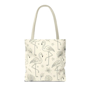 Flamingo Pattern Tote Bag – Floral Beach - Dipaliz - Bags