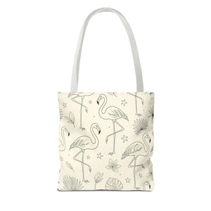 Flamingo Pattern Tote Bag – Floral Beach - Dipaliz - Bags