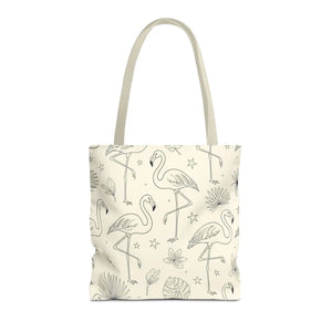 Flamingo Pattern Tote Bag – Floral Beach - Dipaliz - Bags
