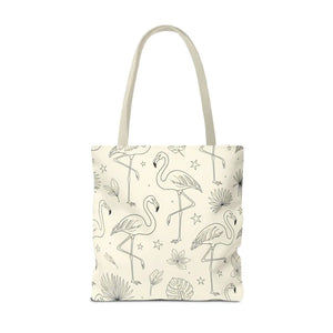 Flamingo Pattern Tote Bag – Floral Beach - Dipaliz - Bags