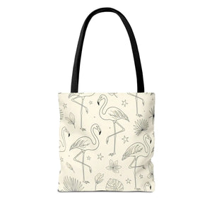 Flamingo Pattern Tote Bag – Floral Beach - Dipaliz - Bags
